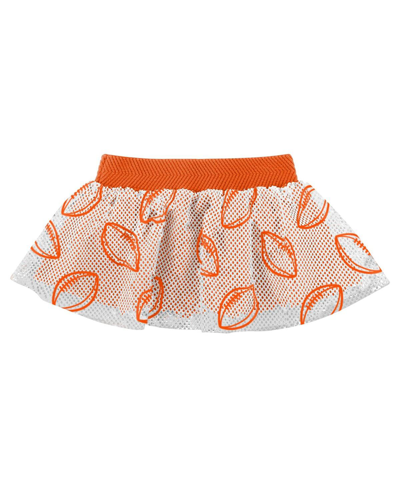 Shop Outerstuff Baby Girls Heather Gray, Orange Denver Broncos All Dolled Up Three-piece Bodysuit, Skirt And Booties In Heather Gray,orange
