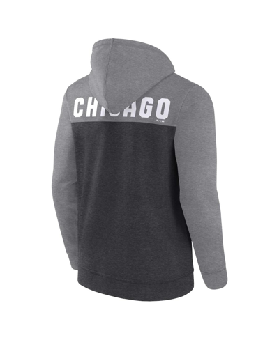 Shop Fanatics Men's  Heathered Charcoal, Heathered Gray Chicago White Sox Blown Away Full-zip Hoodie In Heathered Charcoal,heathered Gray