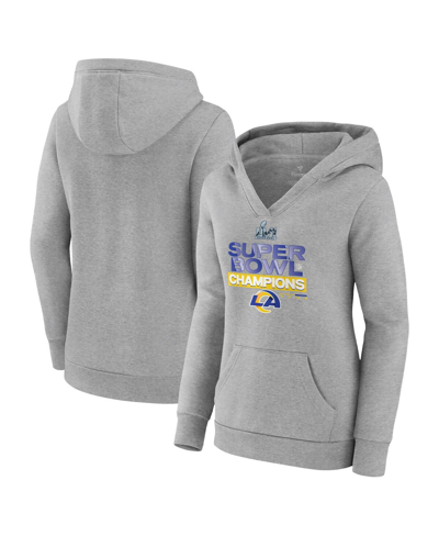 Fanatics Branded Heathered Gray Los Angeles Rams Super Bowl Lvi Champions Locker Room Trophy Collect In Heathered Gray