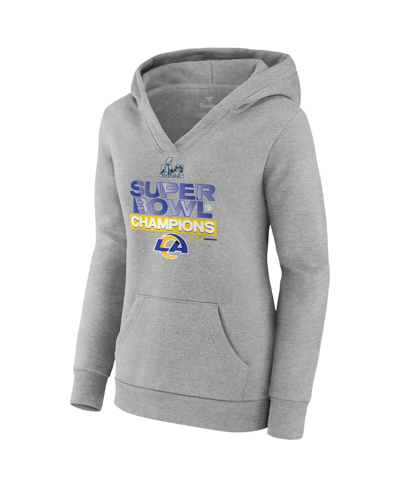 Fanatics Branded Heathered Gray Los Angeles Rams Super Bowl Lvi Champions Locker Room Trophy Collect In Heathered Gray