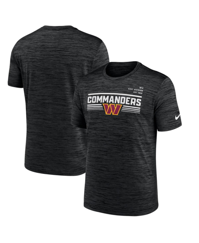 Shop Nike Men's  Black Washington Commanders Yardline Velocity Performance T-shirt