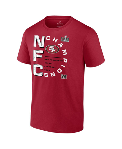 Fanatics Men's  Scarlet San Francisco 49ers 2023 Nfc Champions Right Side Big And Tall T-shirt In Scarlet