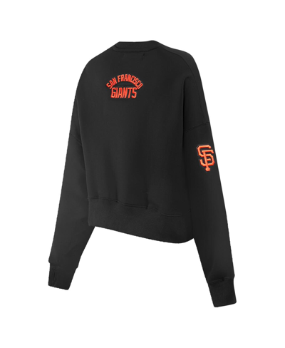 Shop Pro Standard Women's  Black San Francisco Giants Painted Sky Pullover Sweatshirt