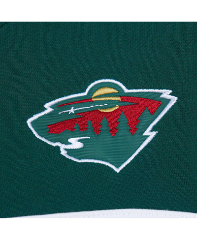Mitchell & Ness Men's  Cream, Green Minnesota Wild Head Coach Pullover Hoodie In Cream,green