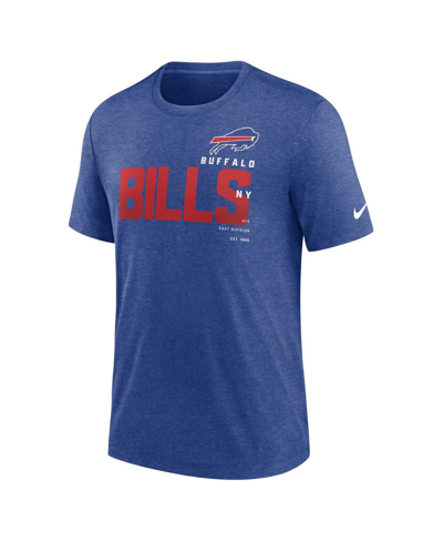 Shop Nike Men's  Heather Royal Buffalo Bills Team Tri-blend T-shirt