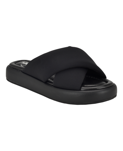 Calvin Klein Evey Slide Sandal In Black