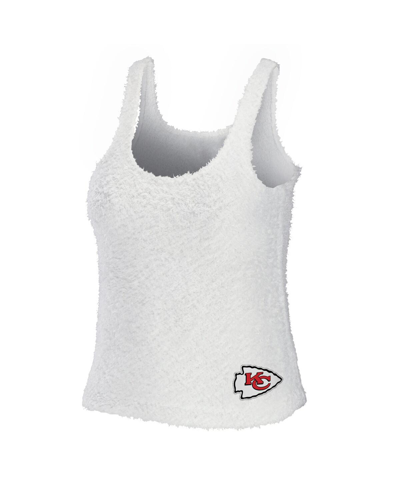 Wear By Erin Andrews Women's  Cream Kansas City Chiefs Plus Size Cozy Scoop Neck Tank Top And Pants S In Cream