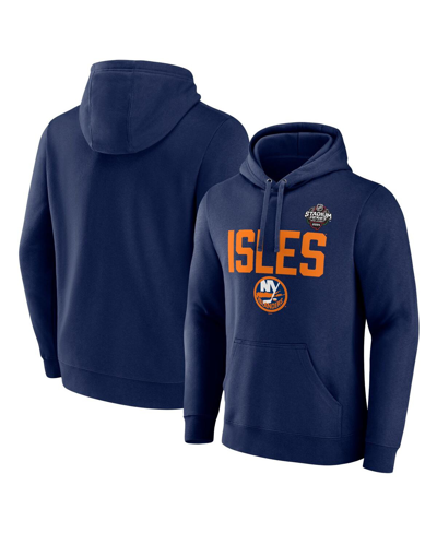 Shop Fanatics Men's  Navy New York Islanders 2024 Nhl Stadium Series Logo Fleece Pullover Hoodie