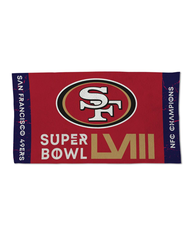 Shop Wincraft San Francisco 49ers 2023 Nfc Champions Locker Room 22'' X 42'' Double-sided Towel In Multi