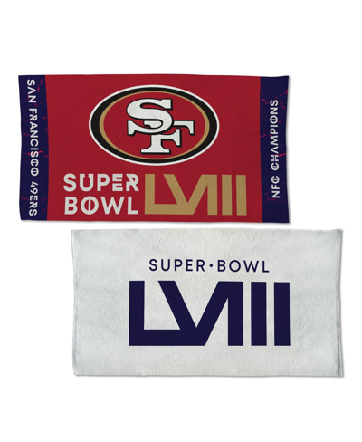 Shop Wincraft San Francisco 49ers 2023 Nfc Champions Locker Room 22'' X 42'' Double-sided Towel In Multi