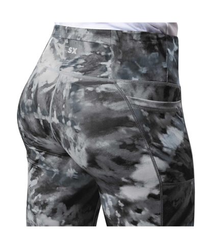 Msx By Michael Strahan Women's  Black Kansas City Chiefs Aubrey Tie-dye Leggings In Black
