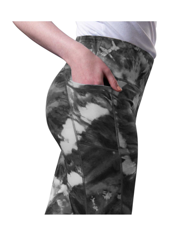 Msx By Michael Strahan Women's  Black Kansas City Chiefs Aubrey Tie-dye Leggings In Black