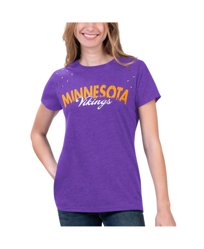 Shop G-iii 4her By Carl Banks Women's  Heathered Purple Minnesota Vikings Main Game T-shirt