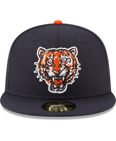 New Era Navy Detroit Tigers Cooperstown Collection Wool 59fifty Fitted Hat In Navy