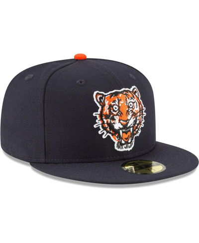 New Era Navy Detroit Tigers Cooperstown Collection Wool 59fifty Fitted Hat In Navy