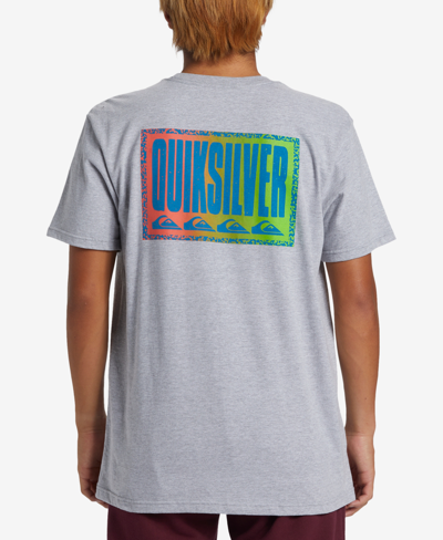 Shop Quiksilver Men's Long Fade Mt0 Short Sleeve T-shirt In Athletic Heather