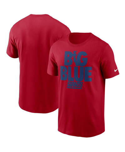 Shop Nike Men's  Red New York Giants Hometown Collection Big Blue T-shirt