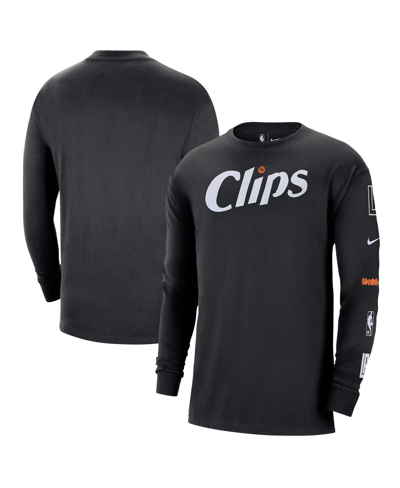 Shop Nike Men's  Black La Clippers 2023/24 City Edition Max90 Expressive Long Sleeve T-shirt
