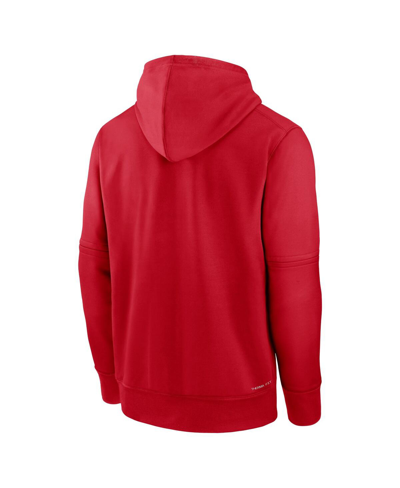 Shop Nike Men's  Red Cincinnati Reds Authentic Collection Practice Performance Pullover Hoodie