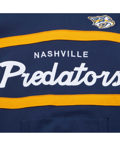 Mitchell & Ness Men's  Navy Nashville Predators Head Coach Pullover Hoodie In Navy