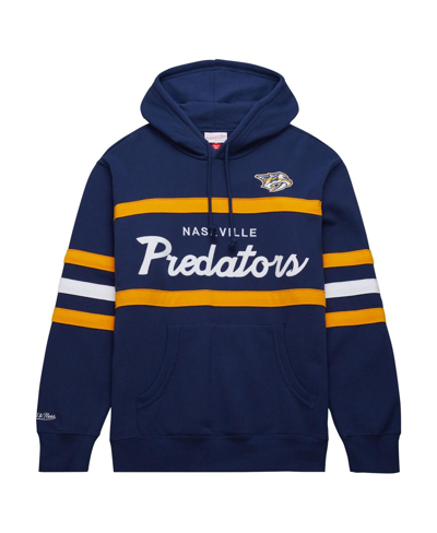 Mitchell & Ness Men's  Navy Nashville Predators Head Coach Pullover Hoodie In Navy