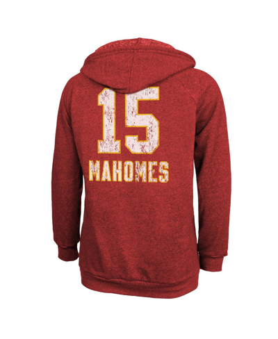 Shop Majestic Women's  Threads Patrick Mahomes Red Kansas City Chiefs Super Bowl Lviii Name And Number Tri