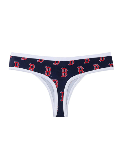 Shop Concepts Sport Women's  Navy Boston Red Sox Allover Print Knit Thong Set