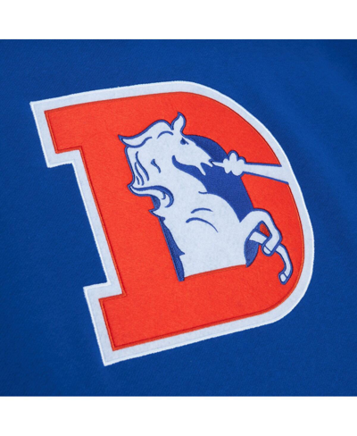 Mitchell & Ness Men's  Royal Denver Broncos Postgame Short Sleeve Hoodie In Royal