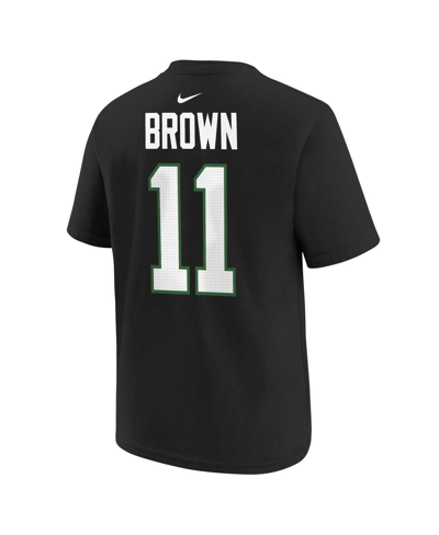 Shop Nike Big Boys And Girls  A.j. Brown Black Philadelphia Eagles Player Name And Number T-shirt