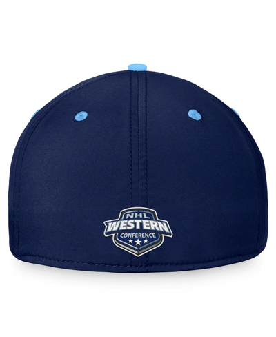 Shop Fanatics Men's  Deep Sea Blue, Light Blue Seattle Kraken Fundamental 2-tone Flex Hat In Deep Sea Blue,light Blue