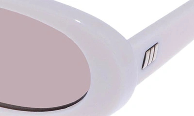 Shop Le Specs Outta Love 51mm Oval Sunglasses In Ecru