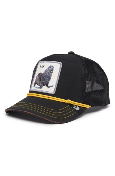 Shop Goorin Bros Seal Of Approval Trucker Hat In Black