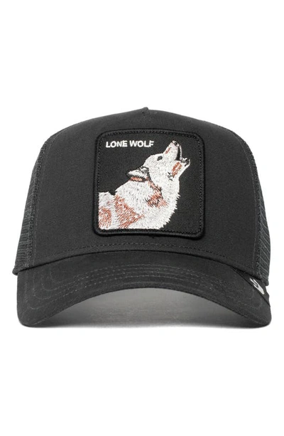 Shop Goorin Bros . The Lone Wolf Trucker Hat In Black