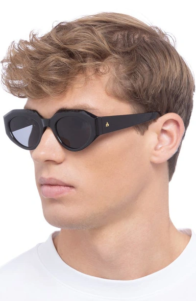 Shop Aire Aphelion 51mm Octagon Sunglasses In Black
