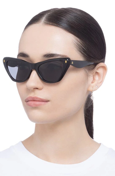 Shop Aire Linea 54mm Cat Eye Sunglasses In Black