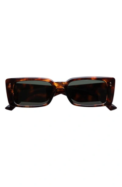 Shop Aire Orion 53mm Rectangular Sunglasses In Dark Tort
