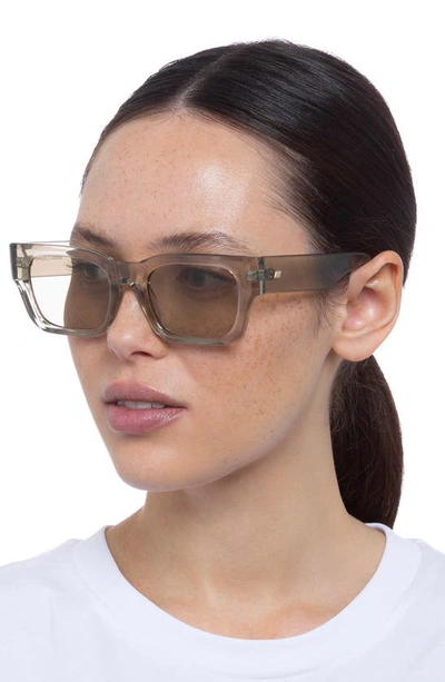 Shop Le Specs Shmood 52mm Rectangular Sunglasses In Eucalyptus
