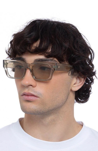 Shop Le Specs Shmood 52mm Rectangular Sunglasses In Eucalyptus