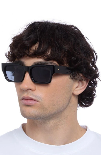 Shop Le Specs Shmood 52mm Rectangular Sunglasses In Black