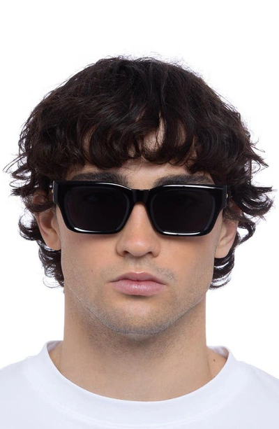 Shop Le Specs Shmood 52mm Rectangular Sunglasses In Black