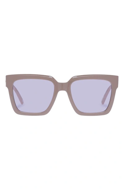 Shop Le Specs Trampler 54mm Square Sunglasses In Putty