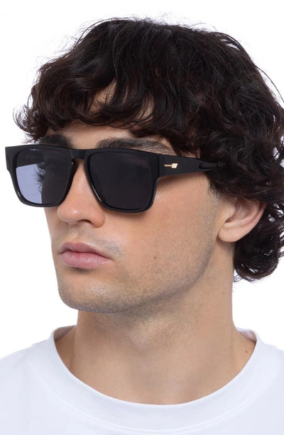 Shop Le Specs Transmission 56mm D-frame Sunglasses In Black