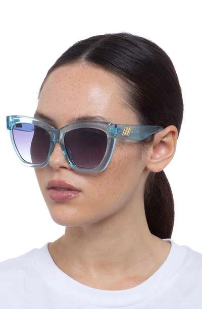 Shop Le Specs Vamos 57mm Cat Eye Sunglasses In Emerald Green