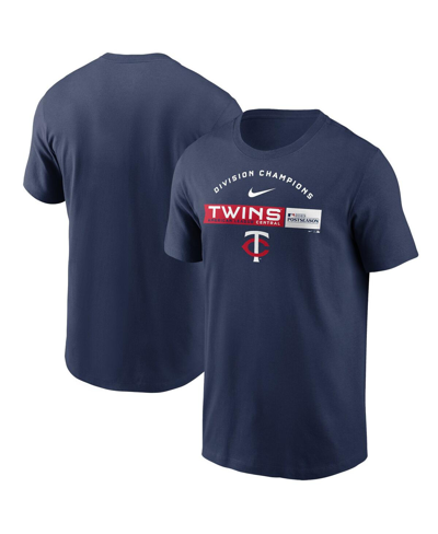 Shop Nike Men's  Navy Minnesota Twins 2023 Al Central Division Champions T-shirt