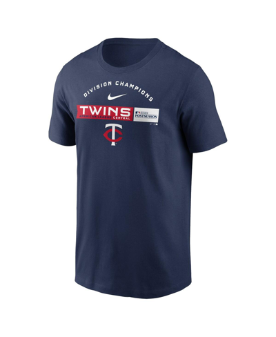 Shop Nike Men's  Navy Minnesota Twins 2023 Al Central Division Champions T-shirt