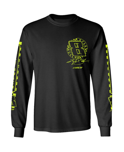 Richard Childress Racing Team Collection Men's  Black Kyle Busch Lifestyle Long Sleeve T-shirt In Black