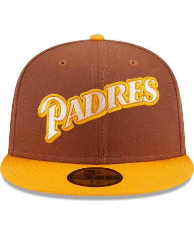 Shop New Era Men's  Brown San Diego Padres Tiramisu 59fifty Fitted Hat