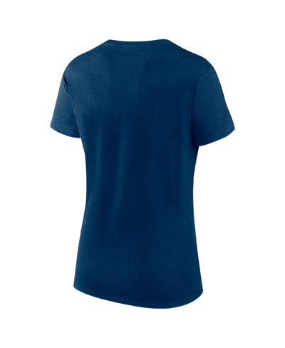 Fanatics Women's  Navy, Gray Seattle Kraken Script T-shirt And Shorts Set In Navy,gray
