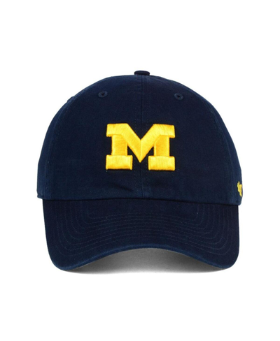 47 Brand Men's ' Navy Distressed Michigan Wolverines Vintage-like Clean Up Adjustable Hat In Navy