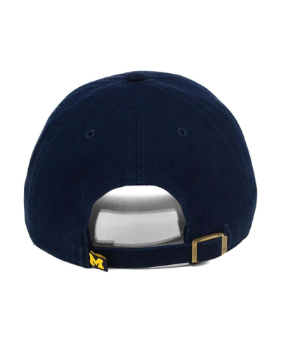 47 Brand Men's ' Navy Distressed Michigan Wolverines Vintage-like Clean Up Adjustable Hat In Navy